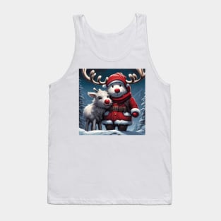 Teddy With Rudolf the Red Nose Reindeer Tank Top